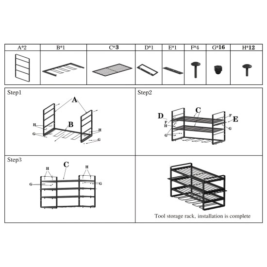 4-Tier Wall-Mounted Power Tool Organizer & Drill Holder Rack, Heavy-Duty Carbon Steel Garage Storage for Cordless Drills 4-Tier Wall-Mounted Power Tool Organizer & Drill Holder Rack, Heavy-Duty Carbon Steel Garage Storage for Cordless Drills